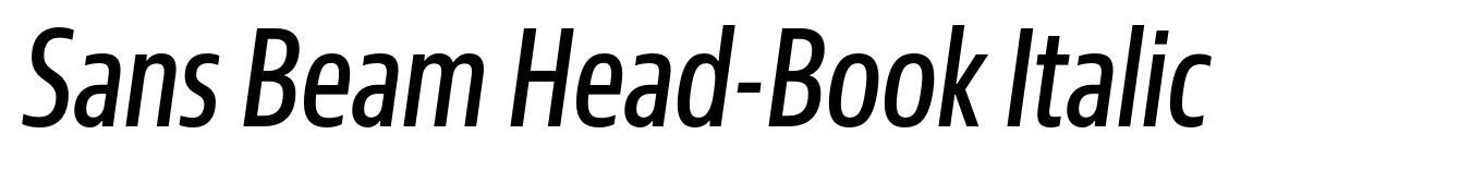 Sans Beam Head-Book Italic